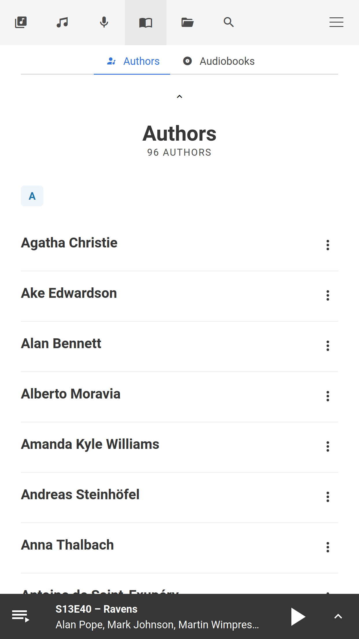 Audiobooks authors